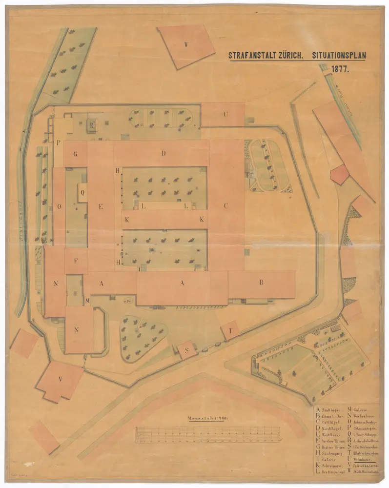 Kantonale Strafanstalt Oetenbach: Situationsplan