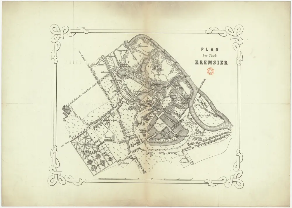 Plan der Stadt Kremsier