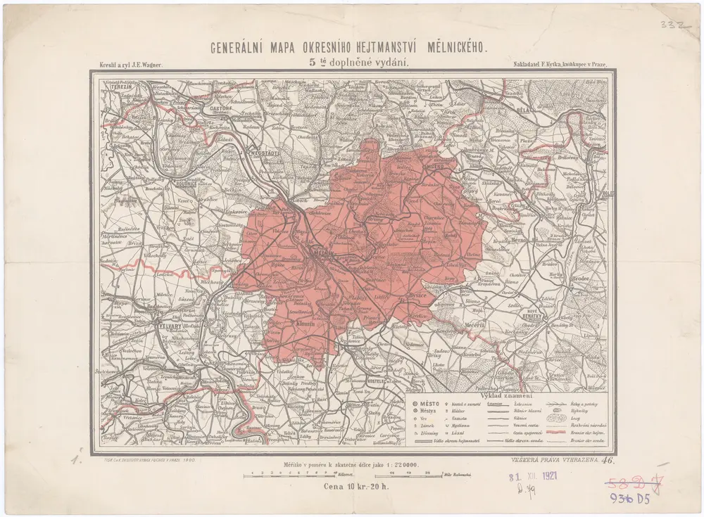 Generální mapa okresního hejtmanství Mělnického