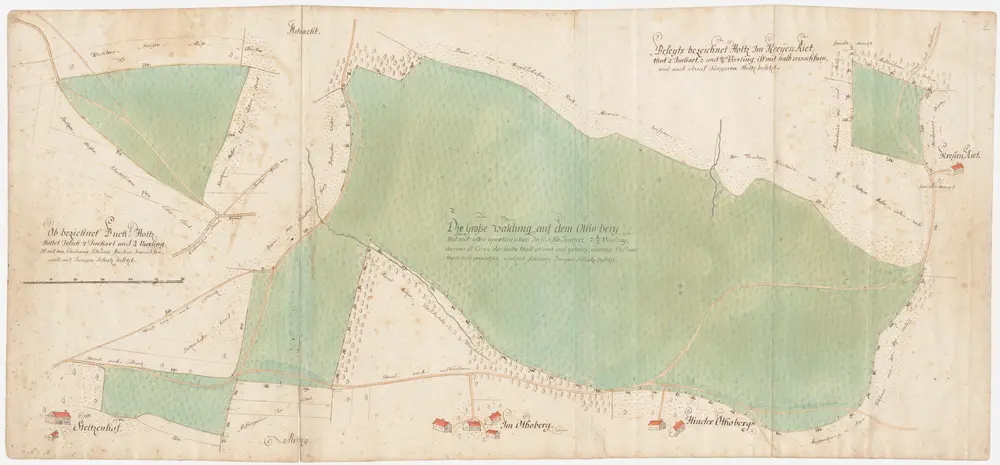 Weinfelden TG: Der Herrschaft Weinfelden gehörende Waldungen, Hölzer und Holzböden; Grundrisse: Waldung auf dem Ottoberg, Buchholz und Kreienried; Grundrisse