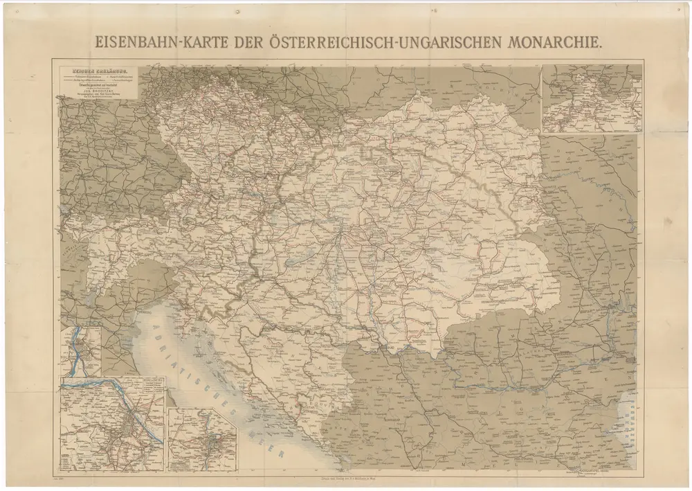 Eisenbahn-Karte der Österreichisch-Ungarischen Monarchie