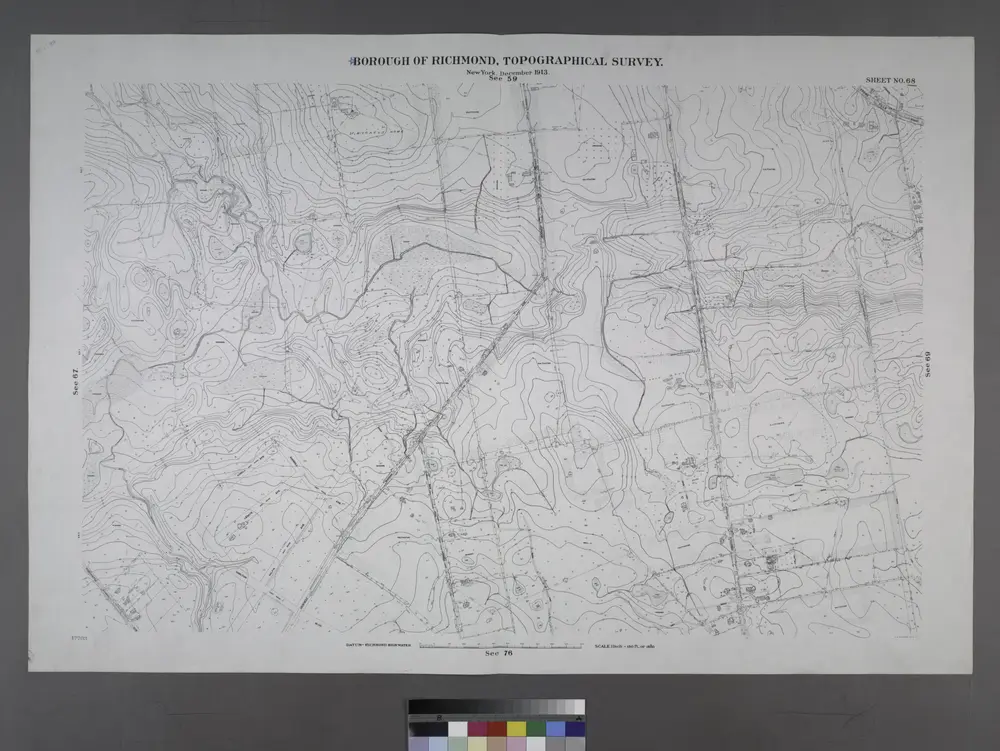 Sheet No. 68. [Includes (Green Ridge) Carleton Boulevard, Halpin Avenue, Legate Avenue and Annadale Road.]; Borough of Richmond, Topographical Survey.