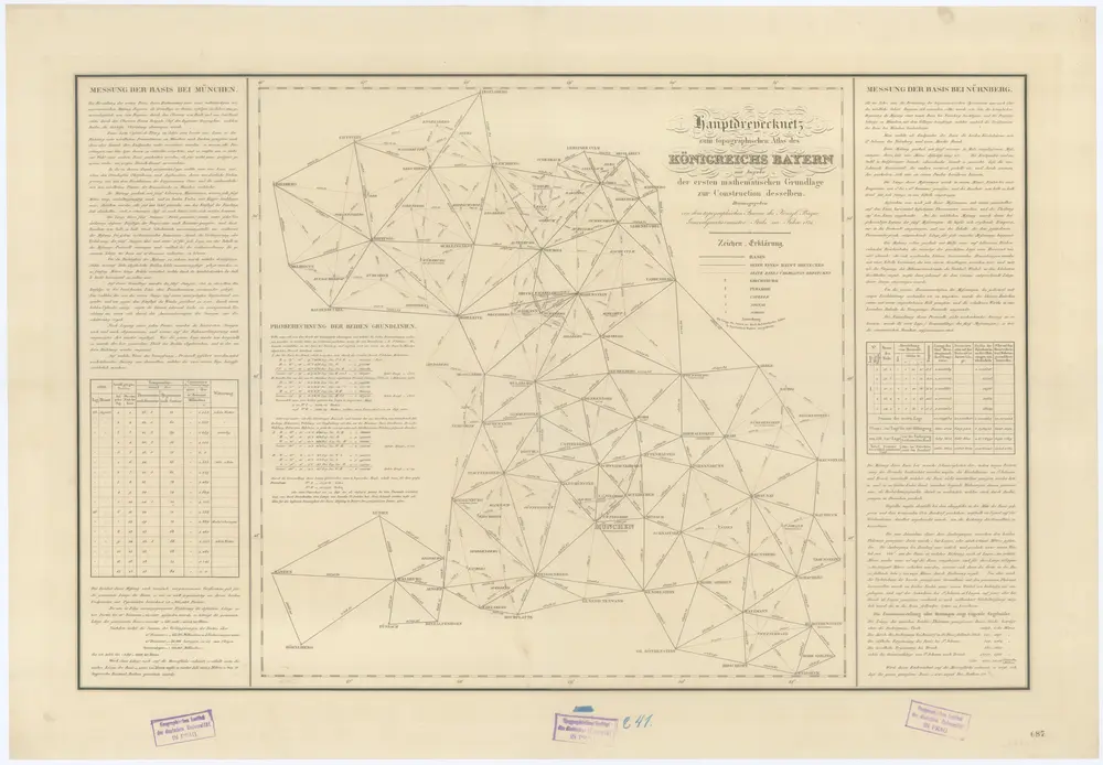 Hauptdreiecksnetz zum topographischen Atlas des Königreichs Bayern