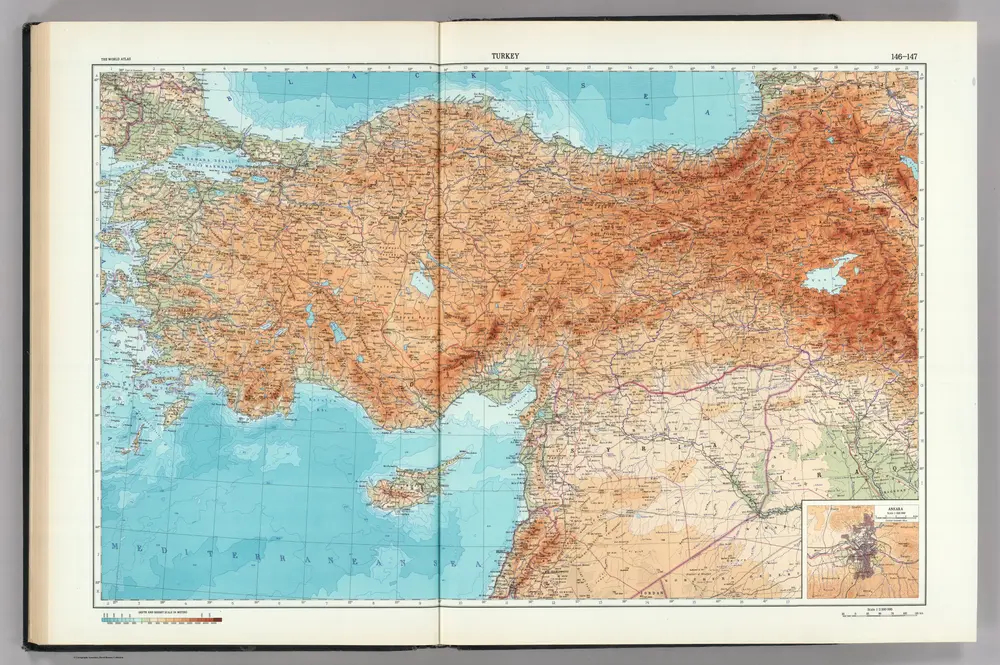 146-147.  Turkey.  Ankara.  The World Atlas.