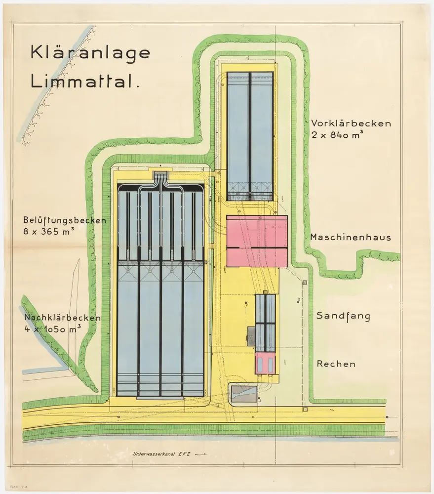 Dietikon: Abwasserreinigungsanlage Limmattal; Grundriss