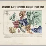 Carte drolatique d'Europe pour 1870