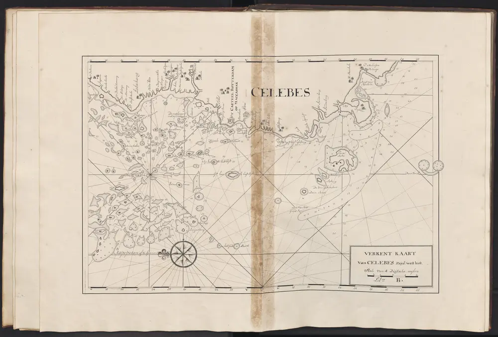 Verkent kaart van Celebes zuyd west kust