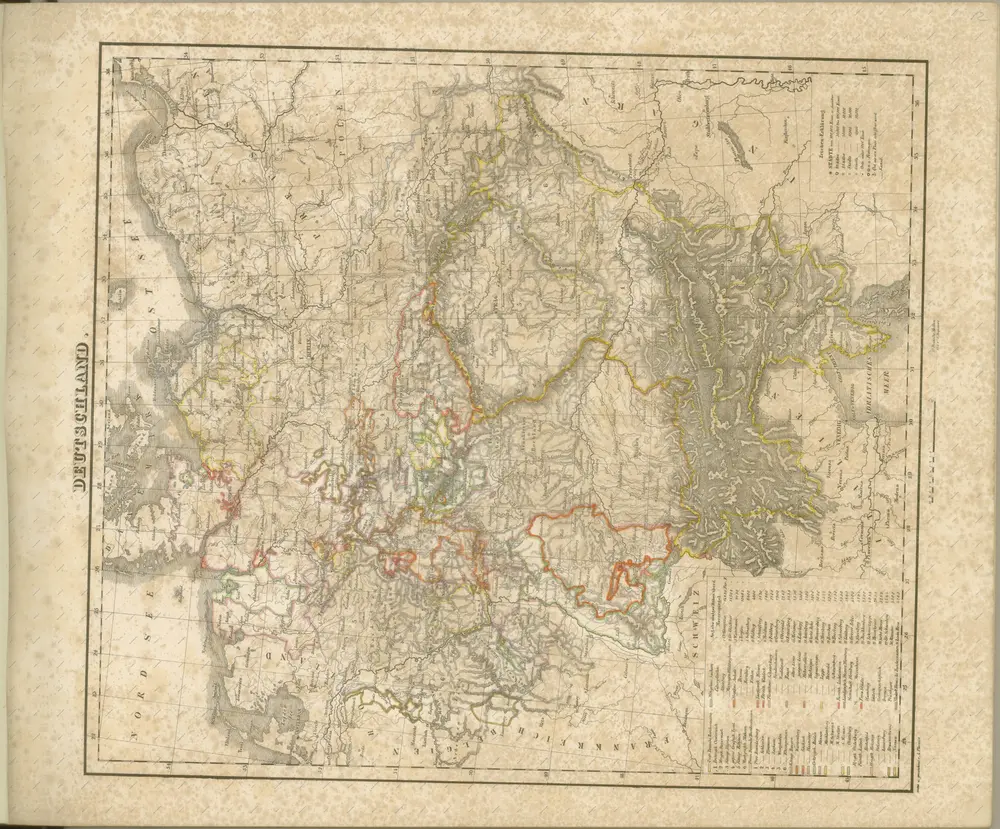 mapa z atlasu "Vollständiger Hand-Atlas der neueren Erdbeschreibung über alle Theile der Erde in 82 Blättern"