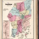 Town of Norwalk, Fairfield County, Connecticut.  (inset) Winnipauk.