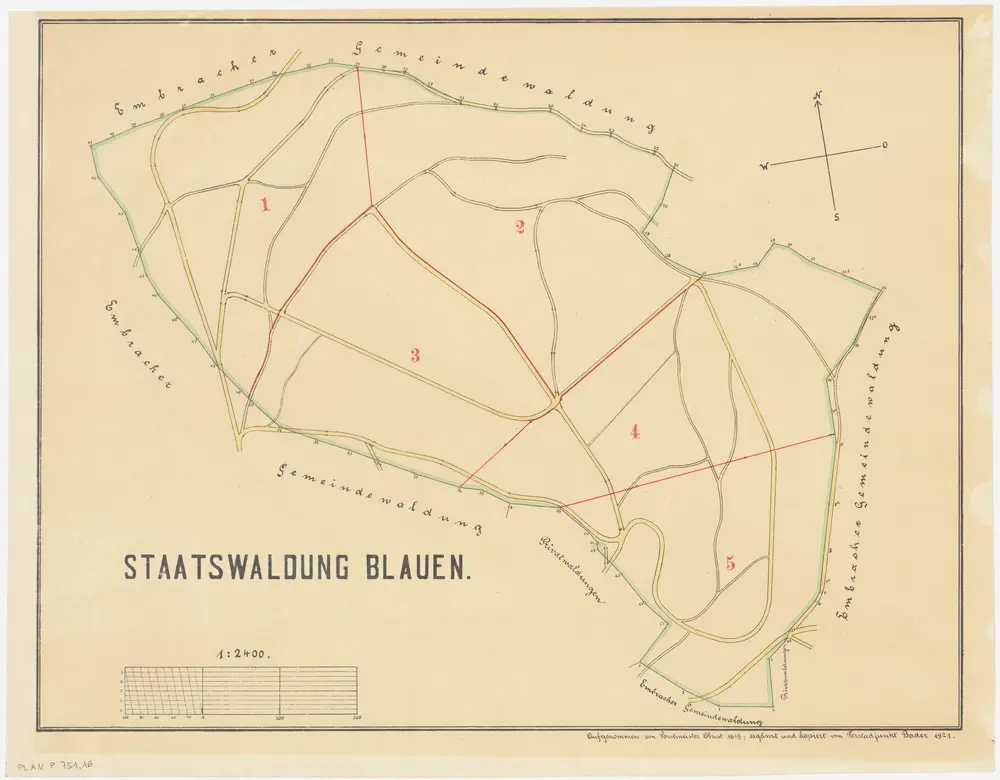 Embrach: Staatswaldung: Blauen; Grundriss