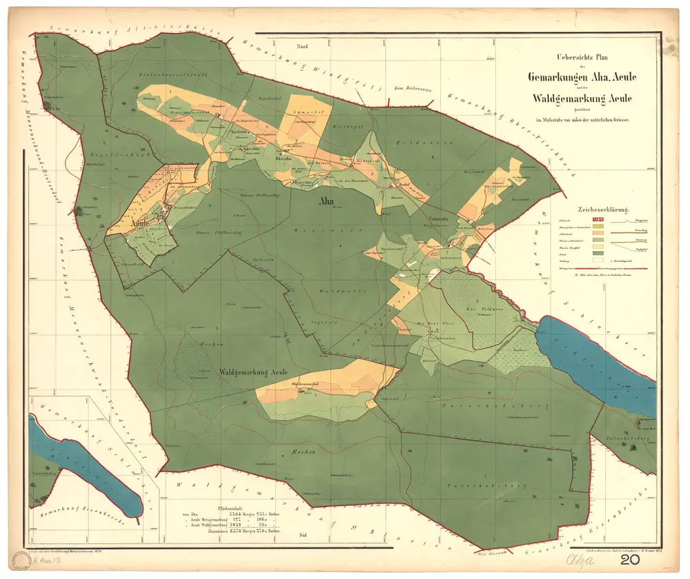 Aha, Schluchsee, FR mit Aeule. GLAK H-1 Gemarkungspläne