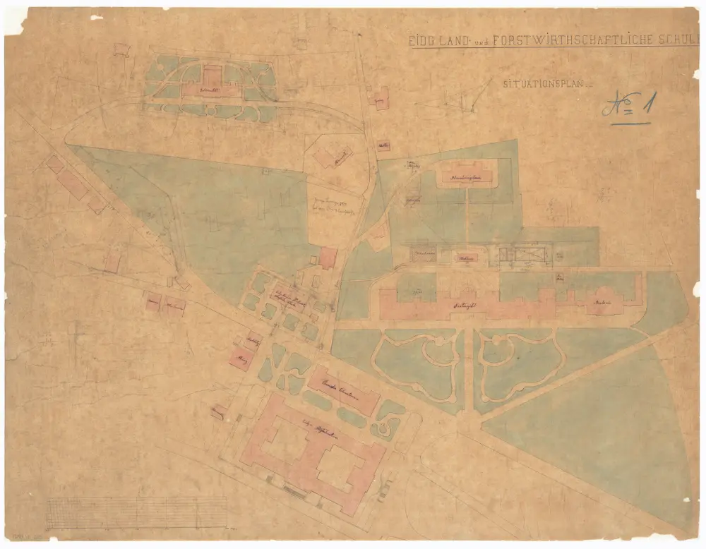 Eidgenössische Land- und Forstwirtschaftsschule: Situationsplan