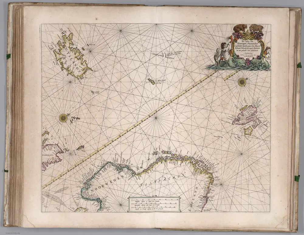 De Custen van Noorwegen, Finmarcken, Laplandt, Spitsbergen, Ian Mayen Eylandt, Yslandt, als mede Hitlandt.