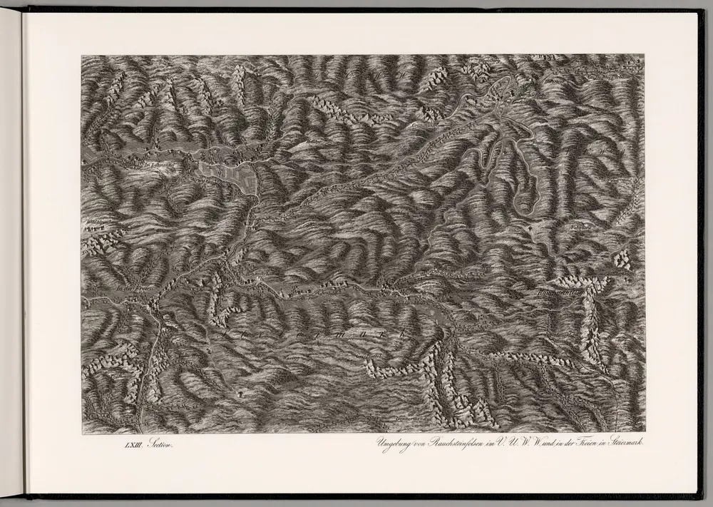 LXIII Section.  Umgebung von Rauchsteinfelsen im V.U.W.W. und in der Freien in Steiermark.