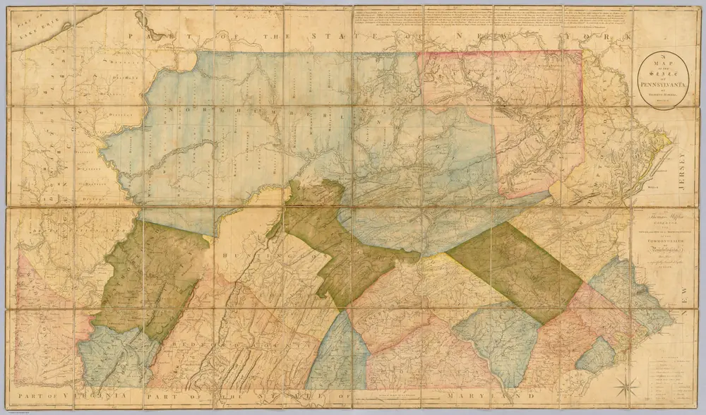 A Map Of The State Of Pennsylvania.