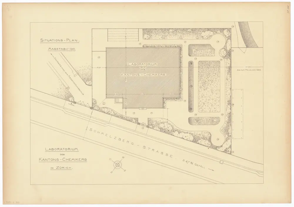 Laboratorium des Kantonschemikers: Situationsplan (Nr. 100)