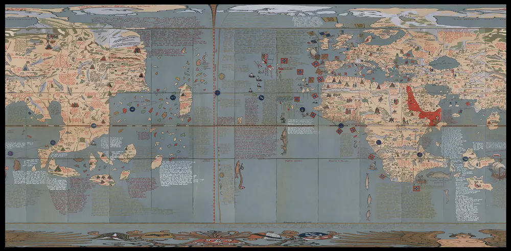 Composite: Unprojected. Martin Behaim's Erdapfel, 1492.  (Facsimile of Behaim's Globe).