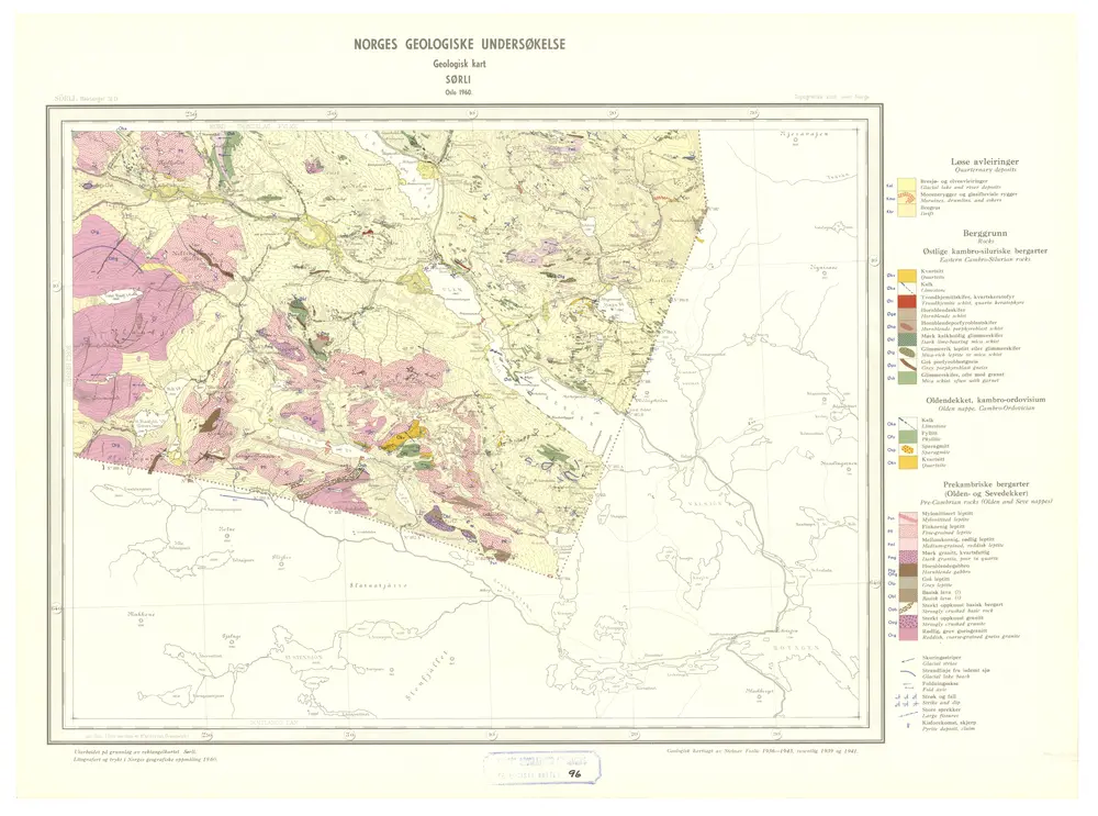 Geologisk kart 96: Sørli