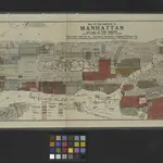 Map of the borough of Manhattan and part of the Bronx showing location and extent of racial colonies.