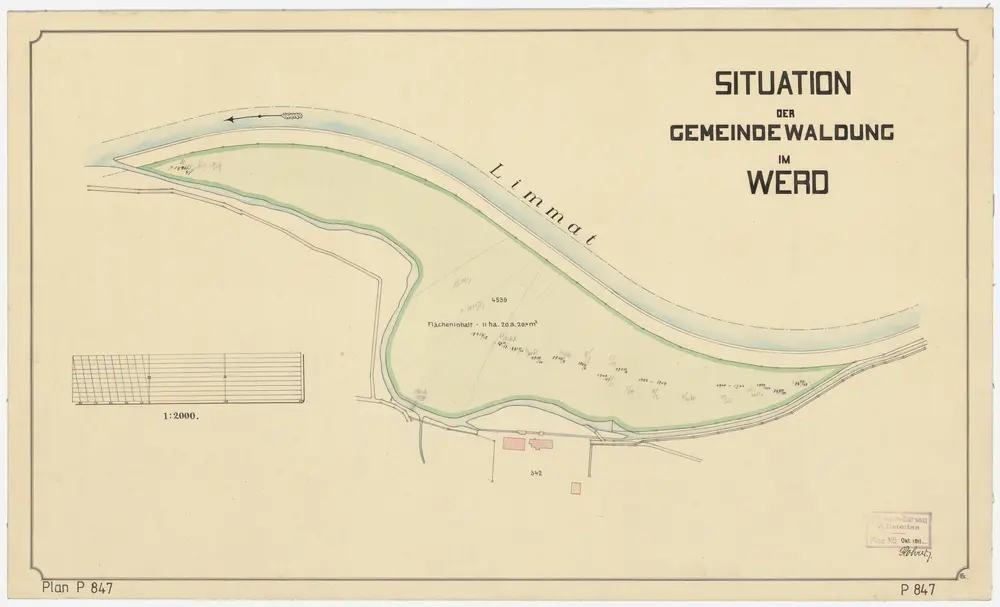 Altstetten: Gemeindewaldung Werdholz (Weerdholz); Grundriss