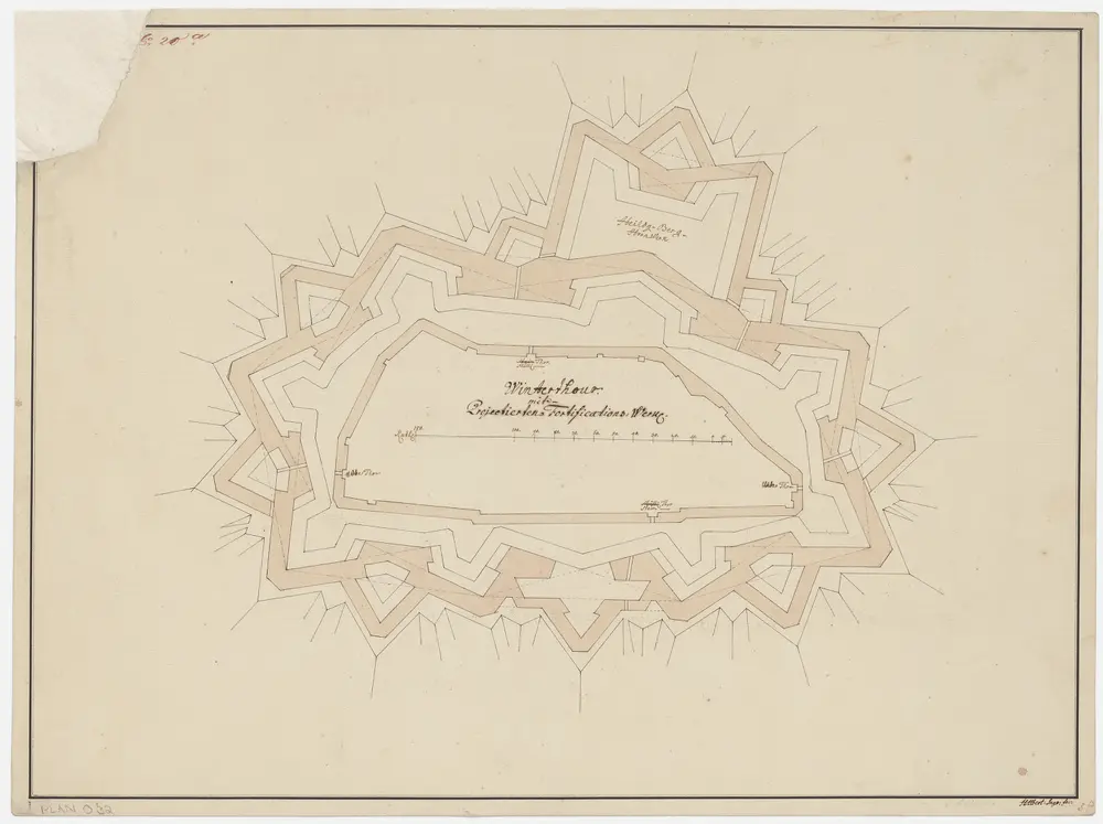 Winterthur: Stadt mit projektierten Fortifikationswerken; Grundriss