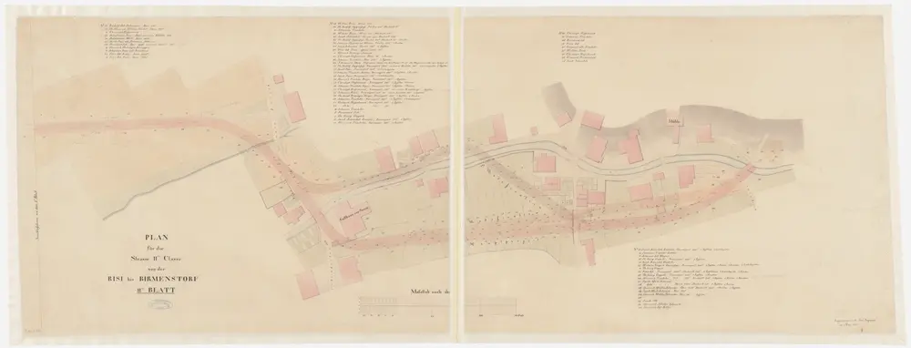 Birmensdorf: Projektierte Strasse von Güpf bis Birmensdorf; Situationsplan (Blatt II)