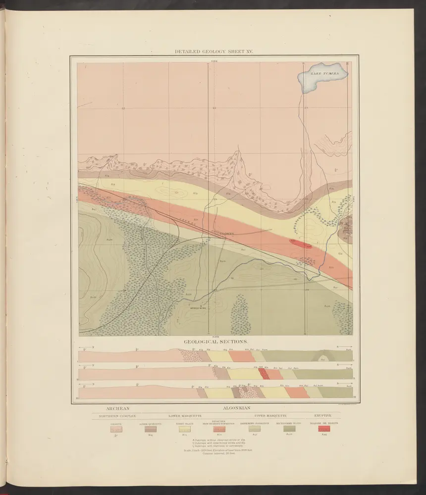 Atlas to accompany monograph XXVIII on the Marquette iron-bearing district of Michigan