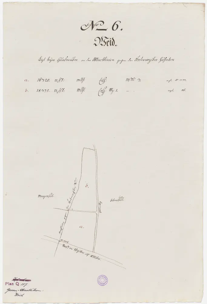 Gossau-Oberottikon, Nr. 6: Zehntengut Weid, beim Hundsrücken an der Strasse von Wetzikon nach Ottikon gelegen; Grundriss