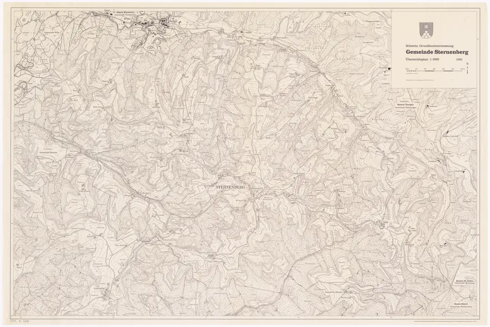 Sternenberg: Gemeinde; Übersichtsplan (Schweizerische Grundbuchvermessung)