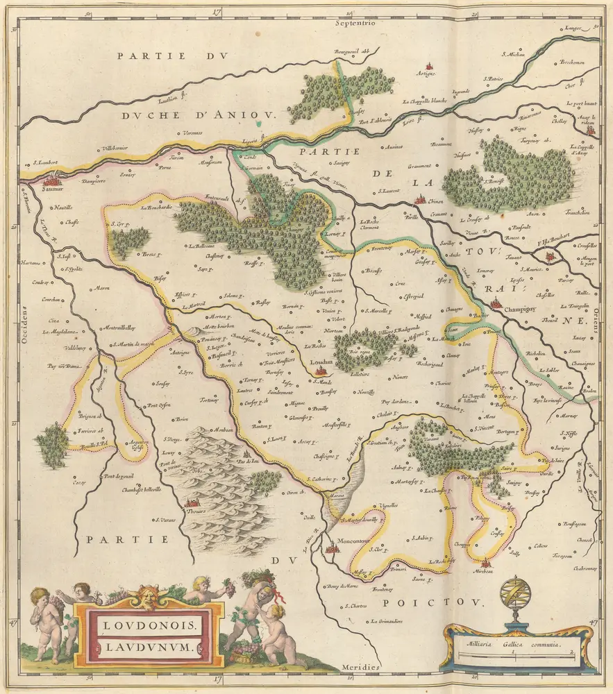 Loudonois. Laudunum. [Karte], in: Le théâtre du monde, ou, Nouvel atlas contenant les chartes et descriptions de tous les païs de la terre, Bd. 2, S. 111.