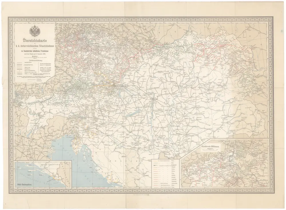Übersichtskarte der k. k. österreichischen Staatsbahnen und der im Staatsbetriebe befindlichen Privatbahnen
