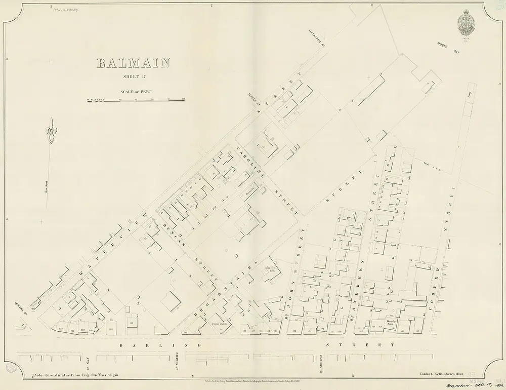 Balmain, Sheet 17, 1892