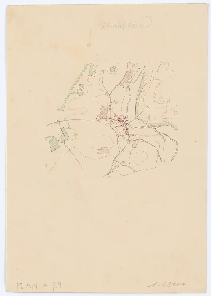 Vorlagen für die Topographische Karte des Kantons Zürich (Wild-Karte): Bezirk Bülach: Ortspläne: Hochfelden