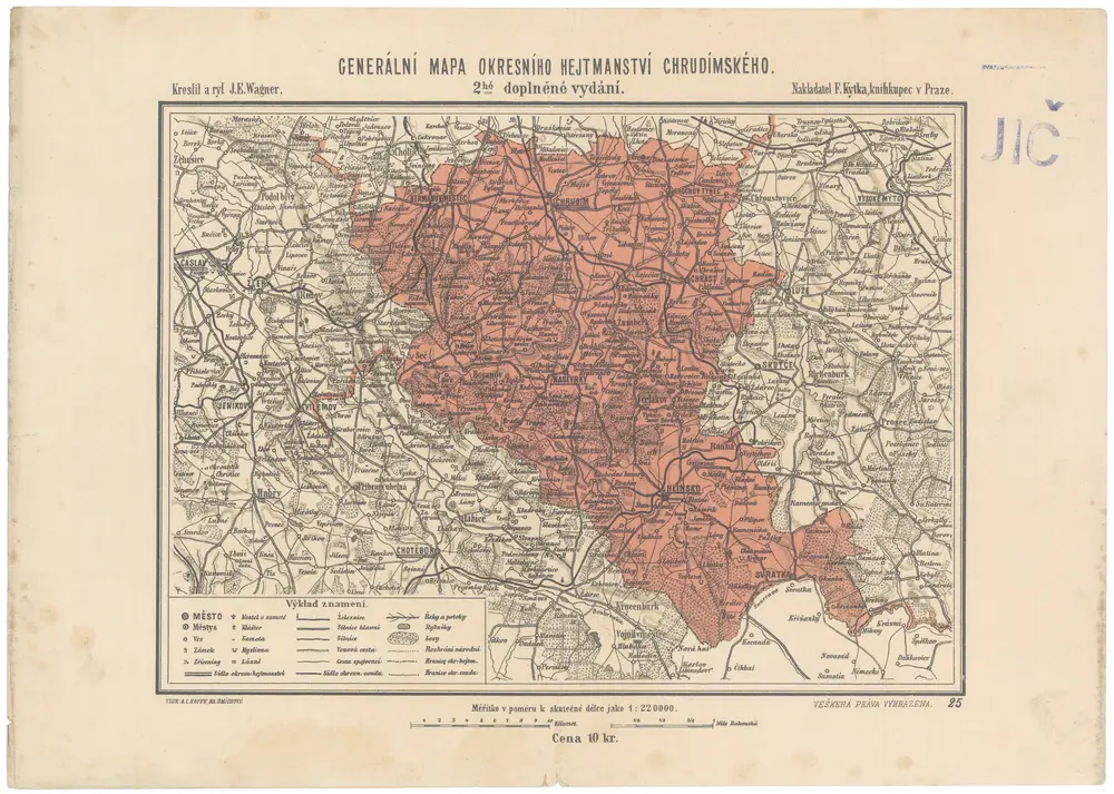 Generální mapa okresního hejtmanství chrudímského [sic]