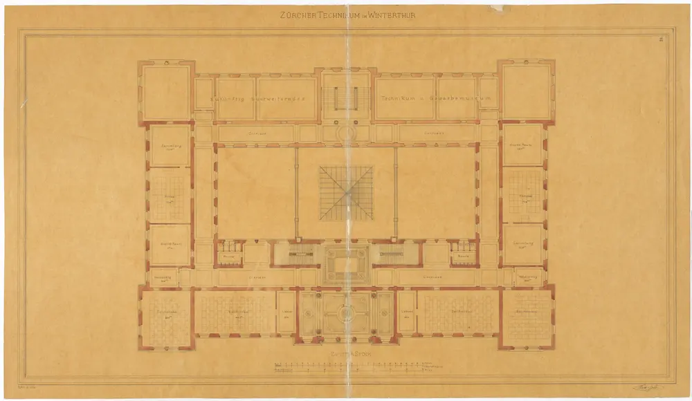 Winterthur: Technikum, 2. Stock; Grundriss (Nr. 26)