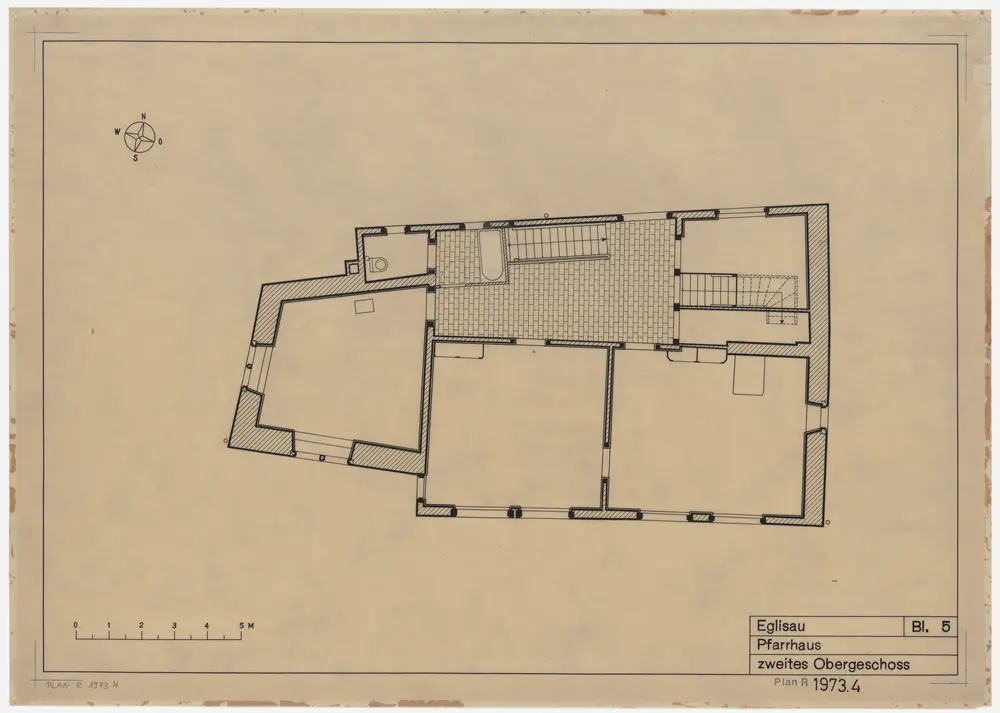 Eglisau: Pfarrhaus: 2. Stock; Grundriss (Nr. 5)