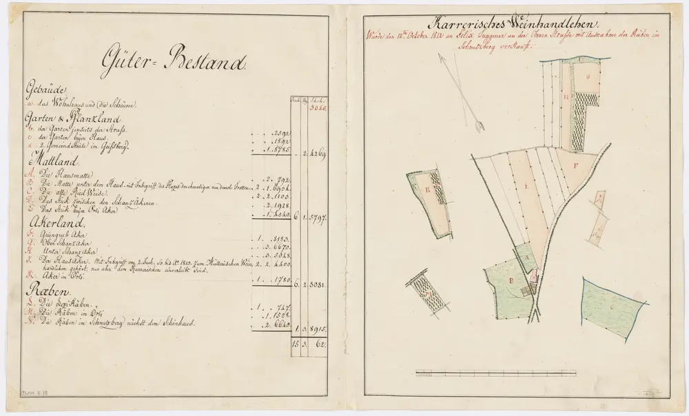 Oberstrass: Karrer'sches Weinhandlehen; Grundriss