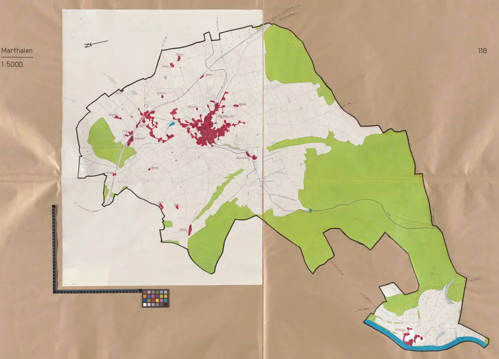 Marthalen: Definition der Siedlungen für die eidgenössische Volkszählung am 01.12.1960; Siedlungskarte Nr. 118