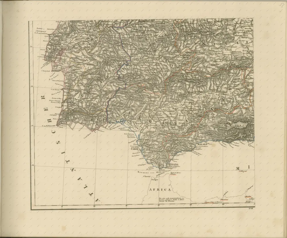 mapa z atlasu "Vollständiger Hand-Atlas der neueren Erdbeschreibung über alle Theile der Erde in 82 Blättern"