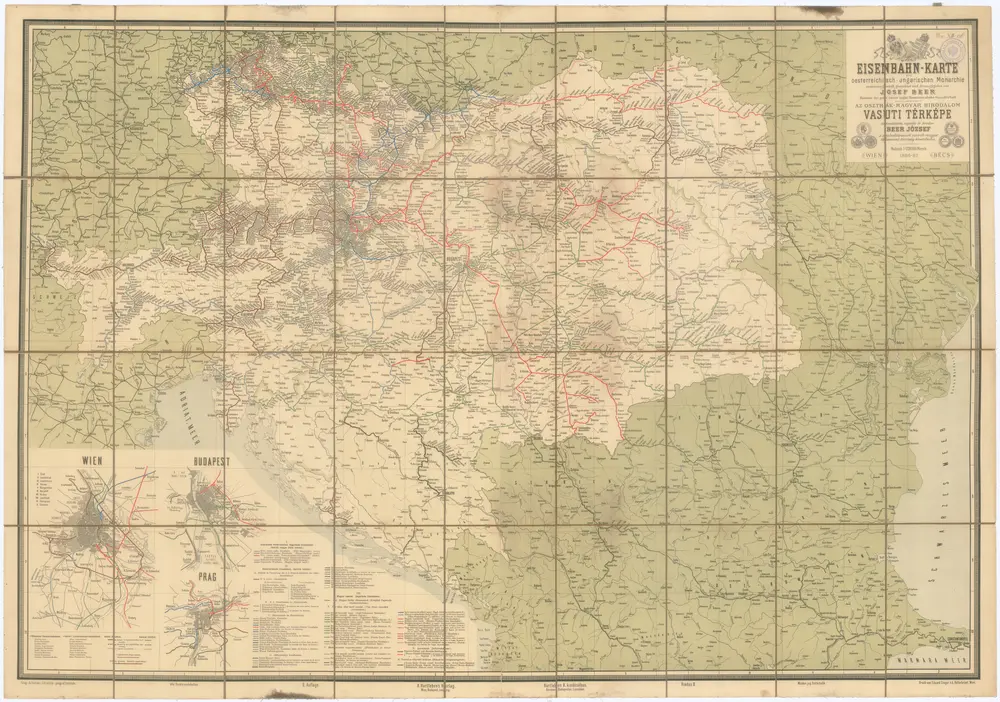 Eisenbahn-Karte der oesterreichisch-ungarischen Monarchie
