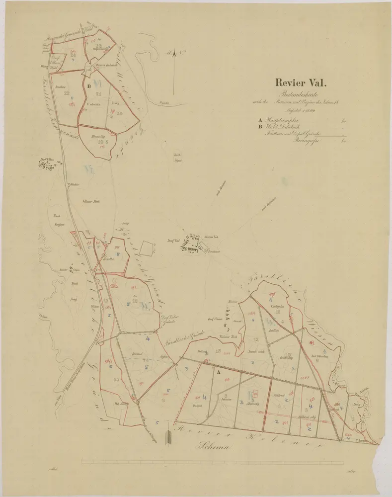 Porostní mapa polesí Val 1