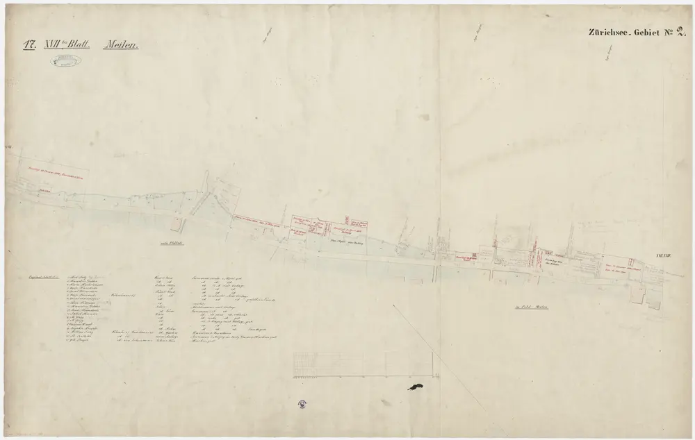 Hombrechtikon bis Zürich: Rechtes Ufer des Zürichsees; Grundrisse: Blatt 17: Meilen