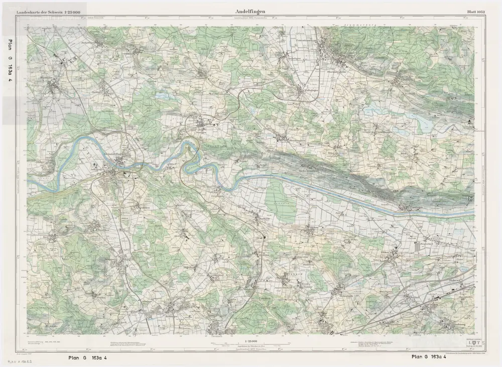 Landeskarte der Schweiz 1 : 25000: Den Kanton Zürich betreffende Blätter: Blatt 1052: Andelfingen