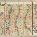 Lloyd's map of the Lower Mississippi River from St. Louis to the Gulf of Mexico.