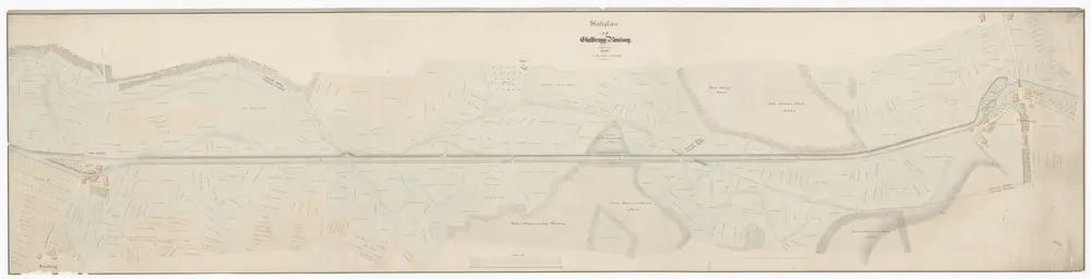 Opfikon, Rümlang, Kloten: Glattbrugg bis zur Mühle C. Brennwald in Rümlang, alter und korrigierter Glattlauf; Situationsplan (Glattplan 1)