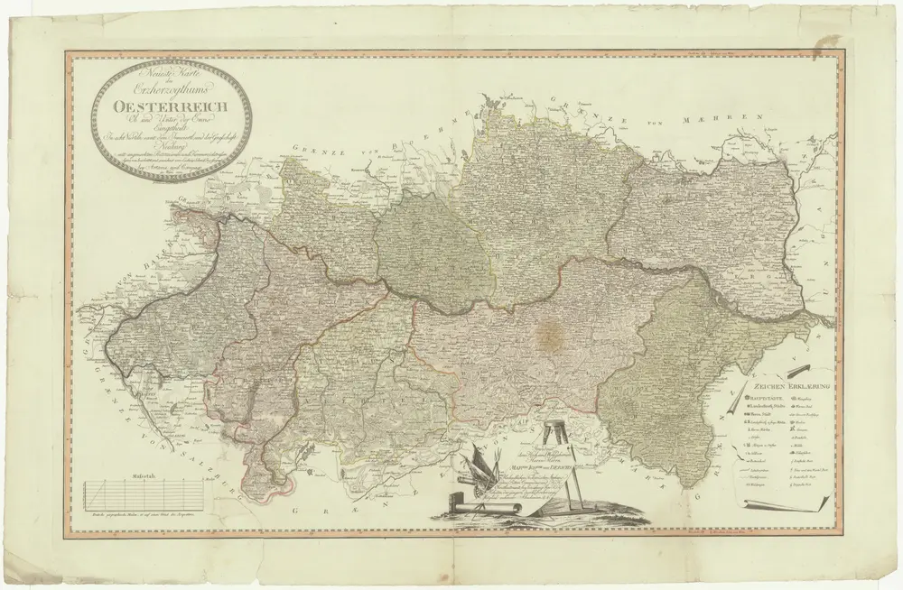 Neueste Karte des Erzherzogthums Oesterreich ob und unter der Enns