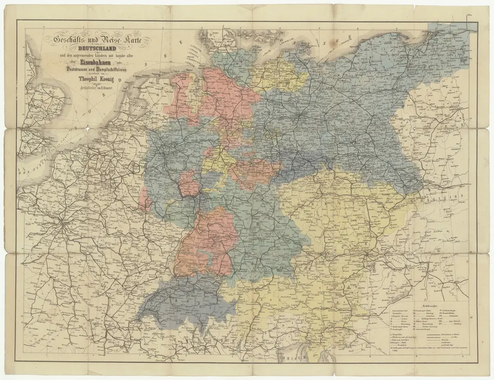 Geschäfts- und Reise-Karte von Deutschland und den angrenzenden Ländern