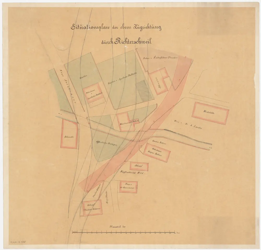 Richterswil: Projektierte Strasse bei der neuen Seestrasse; Situationsplan