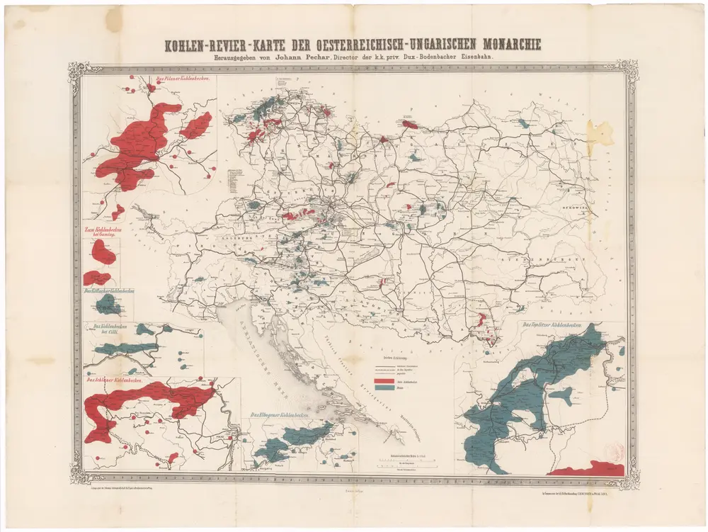 Kohlen-Revier-Karte der oesterreichisch-ungarischen Monarchie