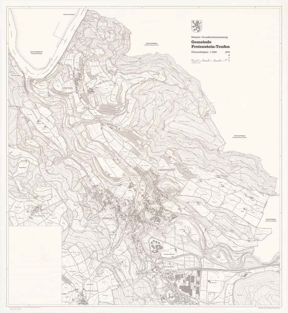 Freienstein-Teufen: Gemeinde; Übersichtsplan (Schweizerische Grundbuchvermessung)